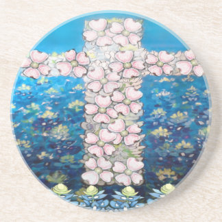 Posavasos De Arenisca Cruz floral