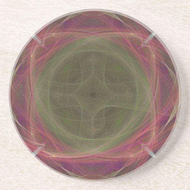 Posavasos De Arenisca Cruz geométrica (Frente)