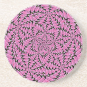 Posavasos De Arenisca Cubierta de diseño rosa