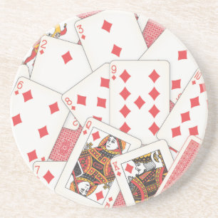 Posavasos De Arenisca Cubierta de tarjetas