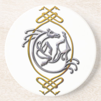 Posavasos De Arenisca Cuentos de caballos celtas - Plata y Oro