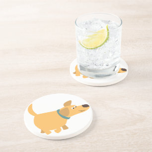 Posavasos De Arenisca Cuidada Personalizado Yellow Labrador