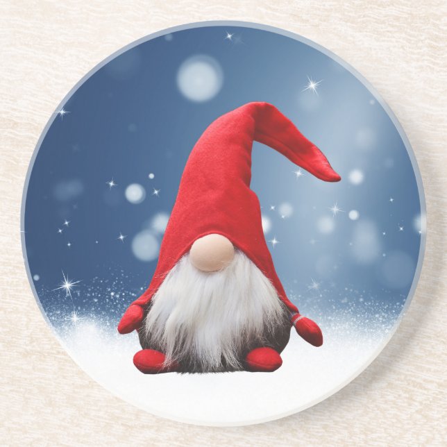 Posavasos De Arenisca Cuidados Navidades de Santa Snow Stars (Frente)
