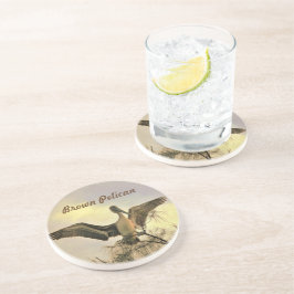 Posavasos De Arenisca Curva de vuelo pelicular marrón