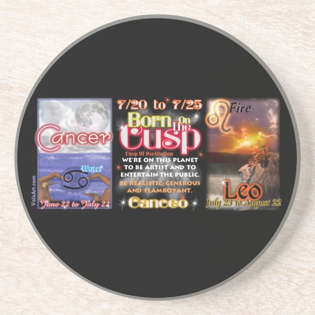 Posavasos De Arenisca Cuspo de Leo del Cáncer (Frente)