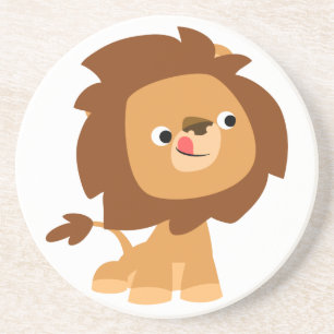 Posavasos De Arenisca Cuta codiciosa Personalizado Lion Coaster