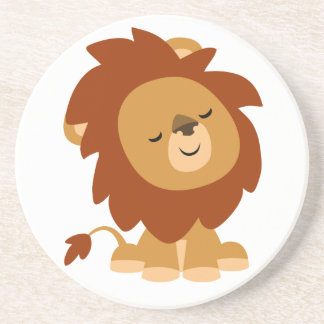 Posavasos De Arenisca Cuta y pacífica montaña de leones Personalizado