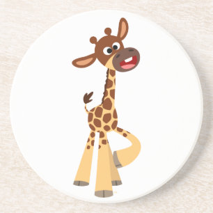 Posavasos De Arenisca Cute Cartoon Baby Giraffe Coaster