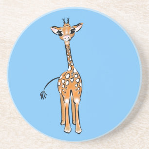 Posavasos De Arenisca Cute Giraffe drawing, safari animals 