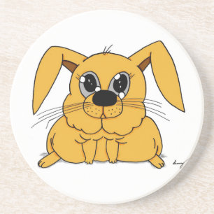 Posavasos De Arenisca Cute Grasa Bunny Coaster