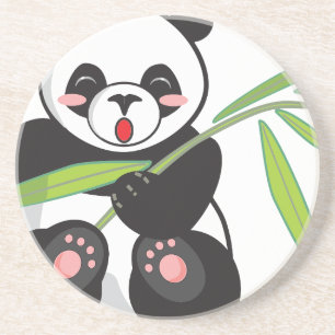 Posavasos De Arenisca Cute Panda