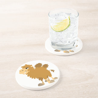 Posavasos De Arenisca Cute Personalizado de la escayola de camello de do
