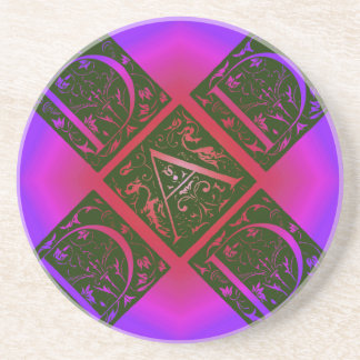 Posavasos De Arenisca Dad Fancy Text Púrpura Pascua Roja