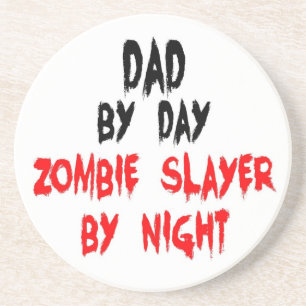Posavasos De Arenisca Dad Zombie Slayer