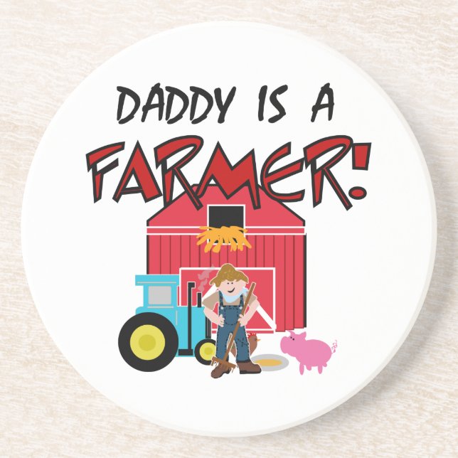 Posavasos De Arenisca daddyisafarmerTEE (Frente)