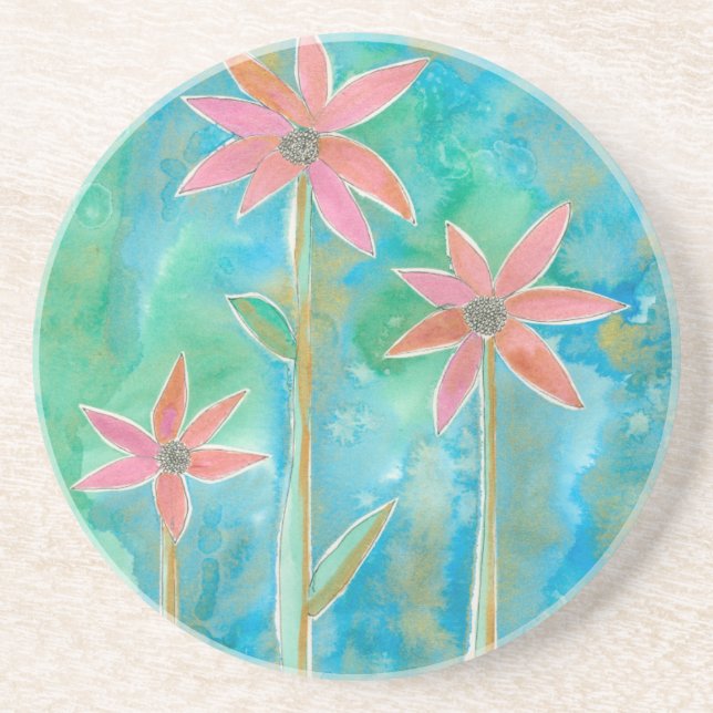 Posavasos De Arenisca Dainty Daisies III (Frente)