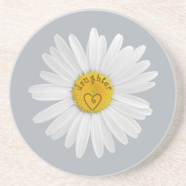 Posavasos De Arenisca Daisy Flower For Daughter Art Personalizar Backgro (Frente)