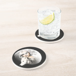 Posavasos De Arenisca Dama de la Luna