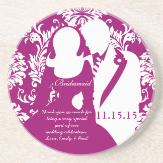 Posavasos De Arenisca Damas de Honor de Boda del Novio y la Novia Posava