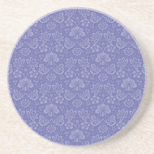 Posavasos De Arenisca Damasco en azul