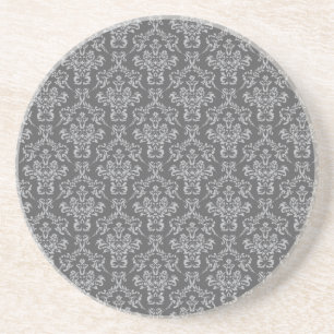 Posavasos De Arenisca Damasco en gris