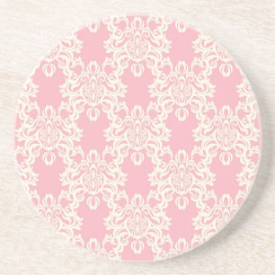 Posavasos De Arenisca Damasco retro floral