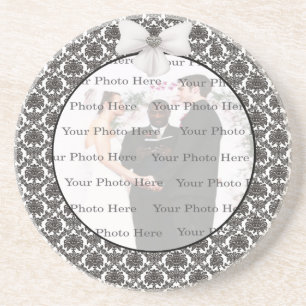 Posavasos De Arenisca Damask Elegance Boda Coaster