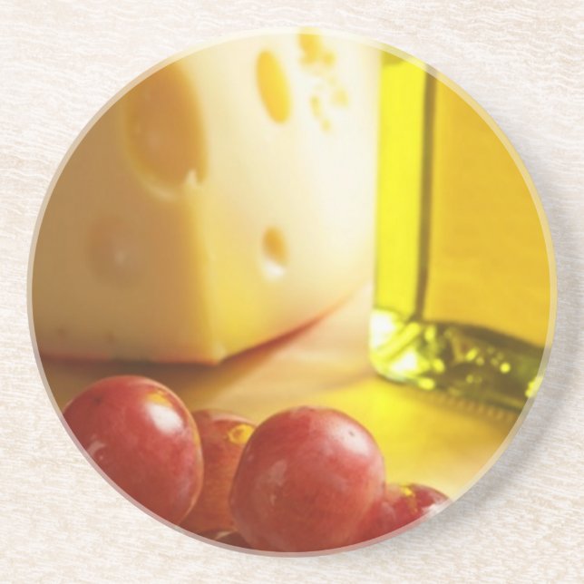 Posavasos de arenisca de aceite de oliva, queso y  (Frente)