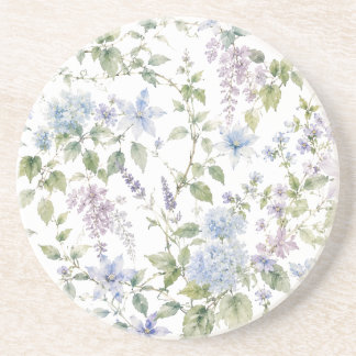 Posavasos de Arenisca de Acuarela de Flor Silvestr