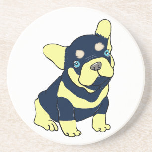 Posavasos de arenisca de cachorro de Bulldog Franc