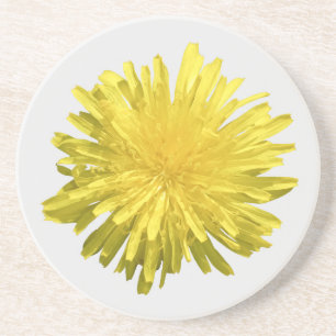 Posavasos de arenisca de diente de león amarillo