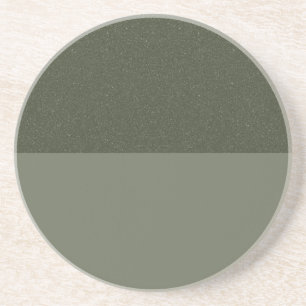 Posavasos de Arenisca de Dos Tonos Verde Musgo Mod