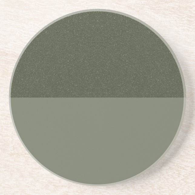 Posavasos de Arenisca de Dos Tonos Verde Musgo Mod (Frente)