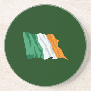 Posavasos de arenisca de la bandera de Irlanda