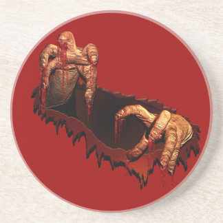 Posavasos De Arenisca Decoración Zombie de la montaña rusa Gory Hallowee