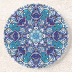 Posavasos de arenisca decorativa azul