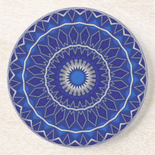 Posavasos de arenisca decorativa azul