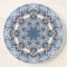 Posavasos de arenisca decorativa azul