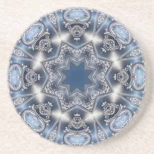 Posavasos de arenisca decorativa azul