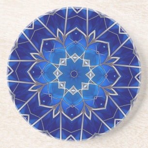 Posavasos de arenisca decorativa azul