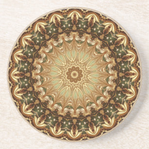 Posavasos de arenisca decorativa dorada