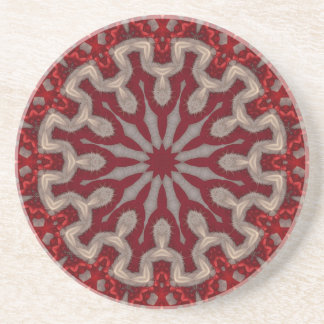 Posavasos de arenisca decorativa roja