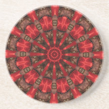 Posavasos de arenisca decorativa roja