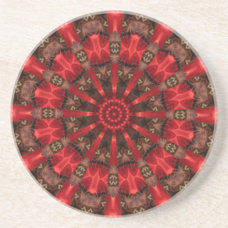 Posavasos de arenisca decorativa roja