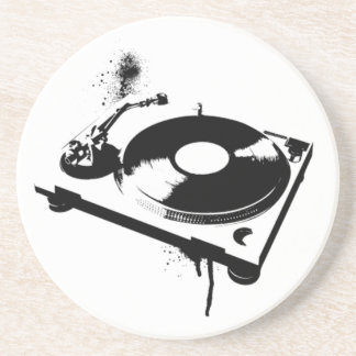 Posavasos De Arenisca Deejay DJ Turntable Coaster | Regalos musicales de