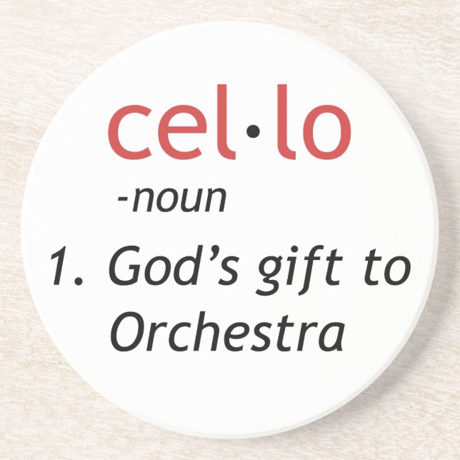 Posavasos De Arenisca Definición de Cello (Frente)