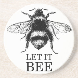 Posavasos De Arenisca Dejado lo la naturaleza del vintage de la abeja