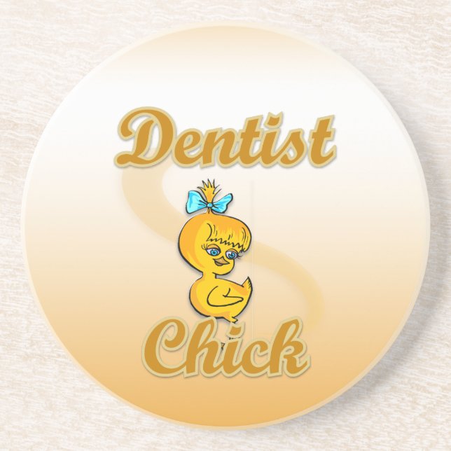 Posavasos De Arenisca Dentist Chick (Frente)