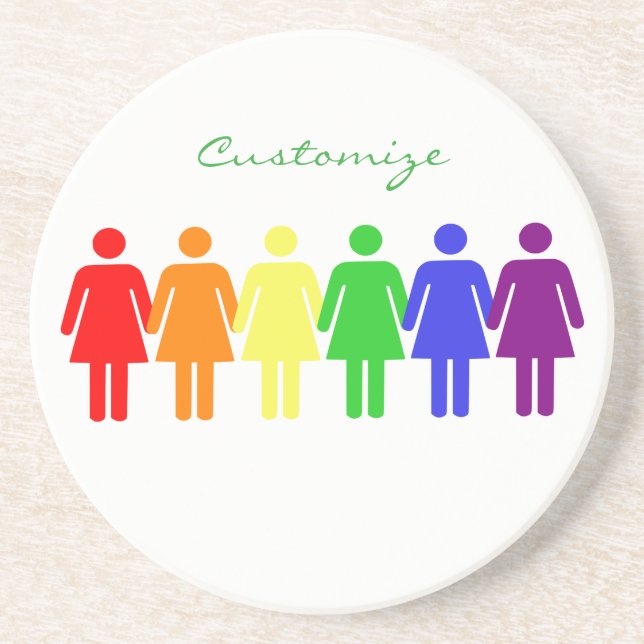 Posavasos De Arenisca derechos de las mujeres LGBTQIA Thunder_Cove (Frente)