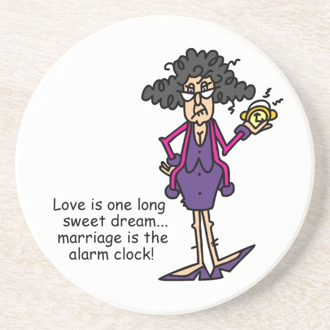 Posavasos De Arenisca Despertar la maldición del matrimonio (Frente)